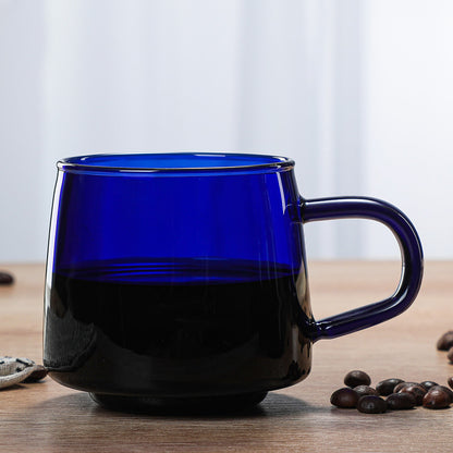 Color Borosilicate Glass Coffee Cup With Plate