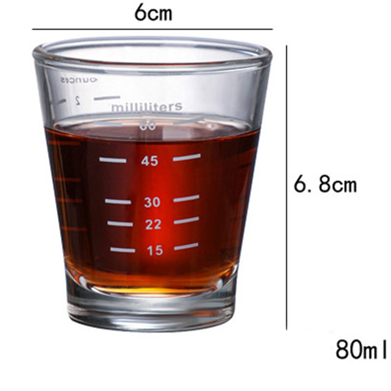 Italian Style Glass Coffee Cup Borosilicate Glass Measuring Cup