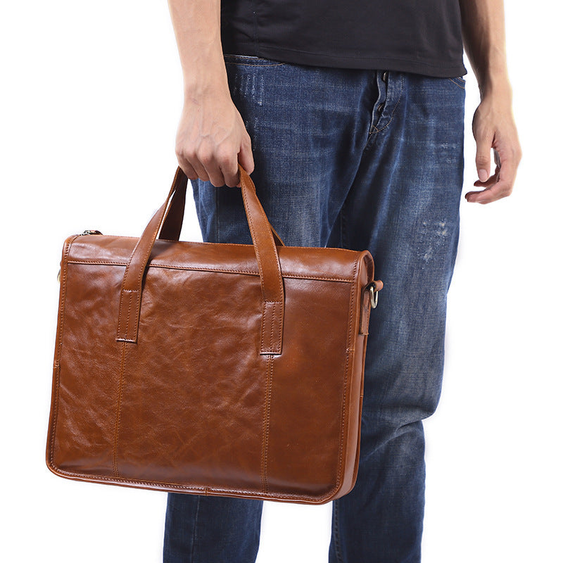 Men's leather briefcase