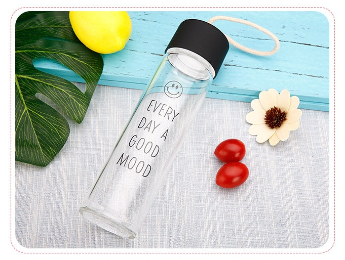 Glasses portable cups kids creative water bottles Korea lovely simple