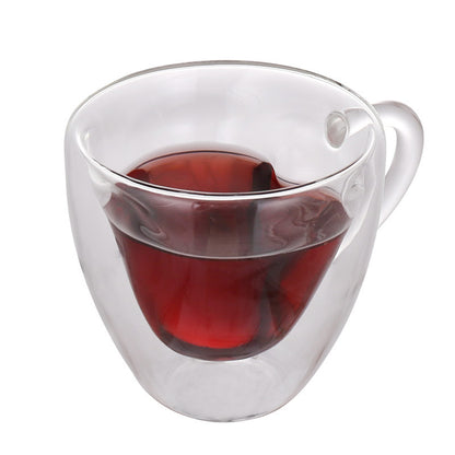 Heart-shaped Coffee Cup Heat-resistant Glass