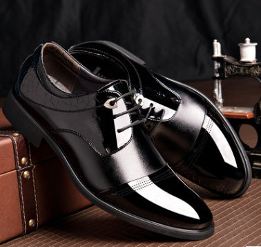 spring new men's shoes business dress shoes fashion lace men's shoes