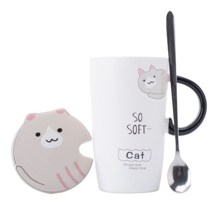 Creative Ceramic Mugs Cute Breakfast Coffee Cup Korean Versi