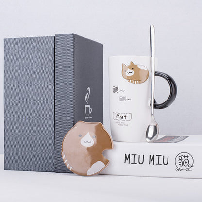 Creative Ceramic Mugs Cute Breakfast Coffee Cup Korean Versi