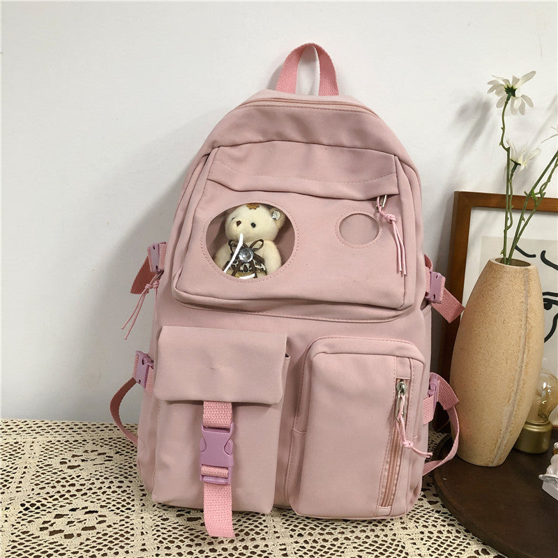 School Girl Schoolgirl Korean Style Small And Simple Backpack Junior High School Student Cute Backpack