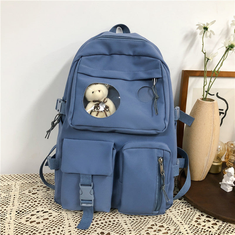 School Girl Schoolgirl Korean Style Small And Simple Backpack Junior High School Student Cute Backpack