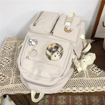 School Girl Schoolgirl Korean Style Small And Simple Backpack Junior High School Student Cute Backpack