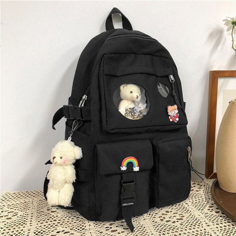 School Girl Schoolgirl Korean Style Small And Simple Backpack Junior High School Student Cute Backpack