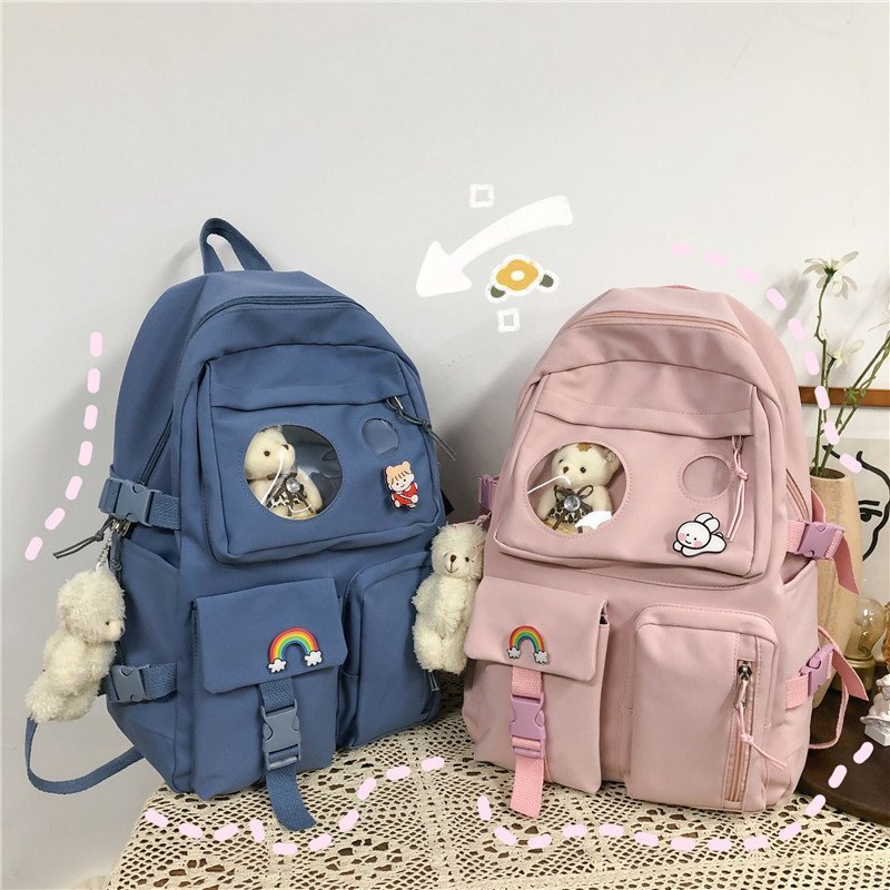 School Girl Schoolgirl Korean Style Small And Simple Backpack Junior High School Student Cute Backpack