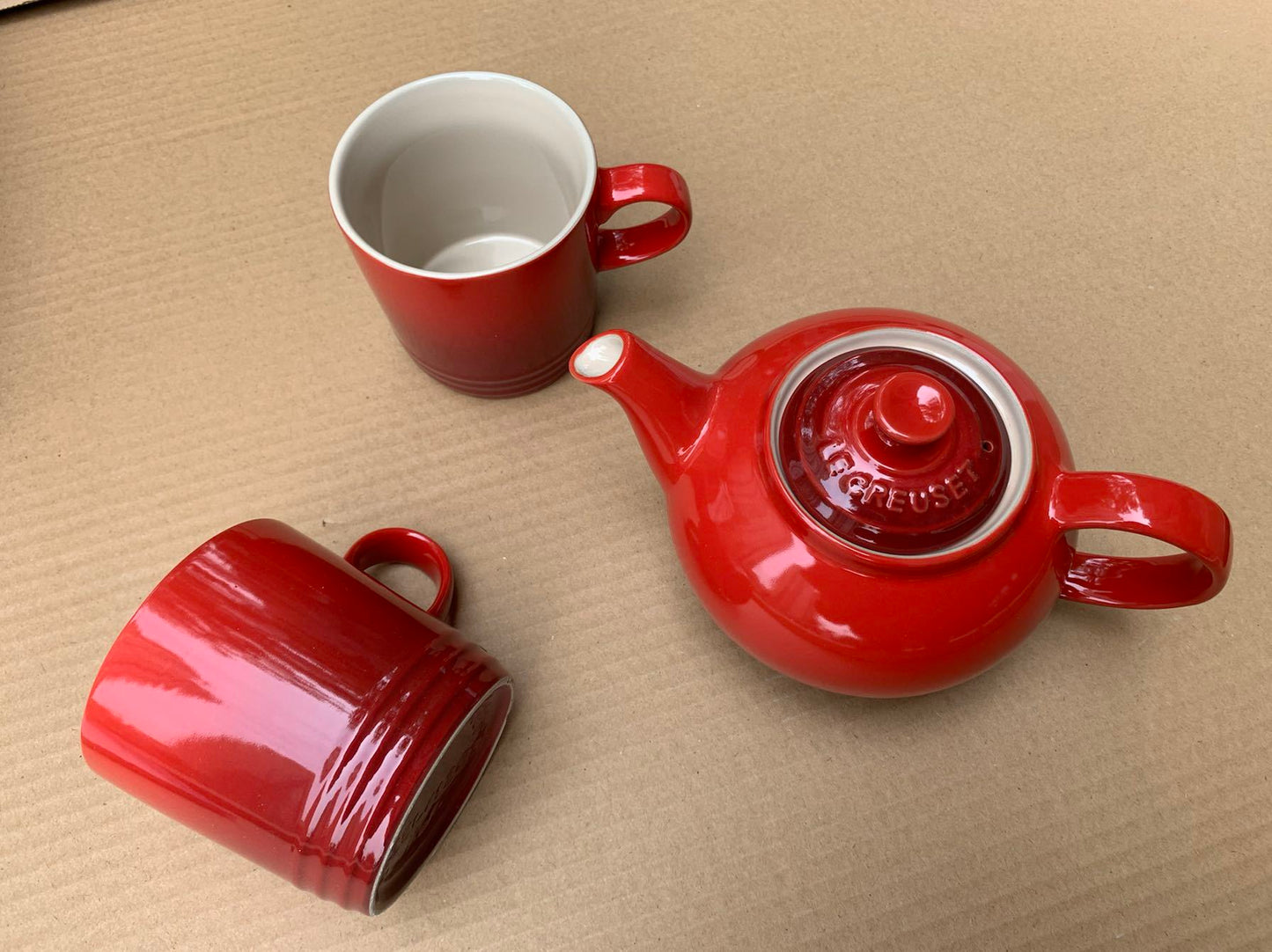 Red Teapot Tea Cup Set 700Ml Teapot 350Ml Mug Tea Set