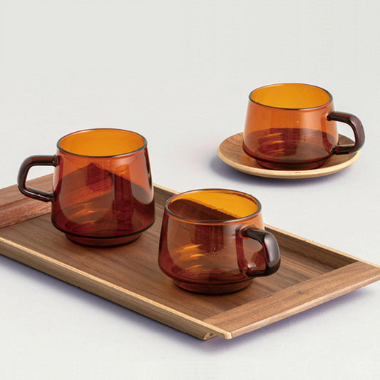 Amber Heat-resistant Glass Coffee Cup