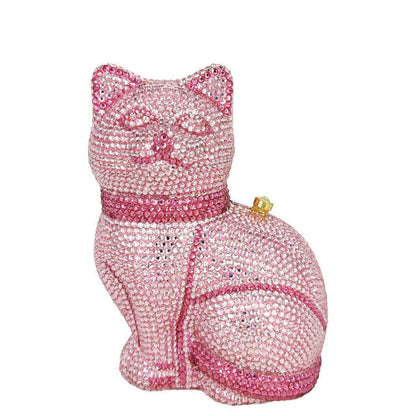 Evening Bag Animal Shape Cat and Dog Clutch Bag with Diamond Banquet Bag Evening Bag