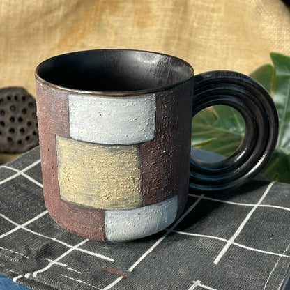 Coffee Mug Straight Cup Nostalgic Retro Japanese Style Handmade