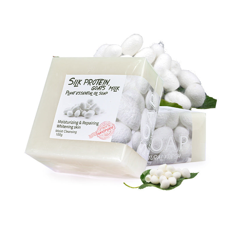 Natural Handmade Goat's Milk Silk Cleansing Soap Cleansing Bath