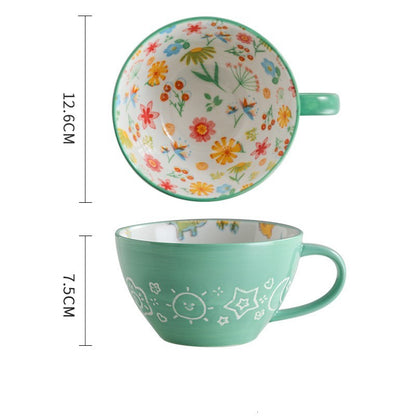 Ceramic Breakfast Mug Microwavable Milk Coffee Mug