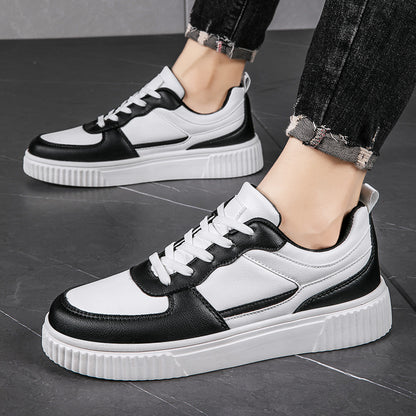 Autumn New Breathable White Shoes for Students Korean Style Trendy All-Match Platform Sports Casual