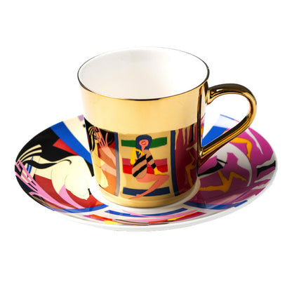 Retro Mug Reflection Ceramic Mirror Water Cup Afternoon Tea