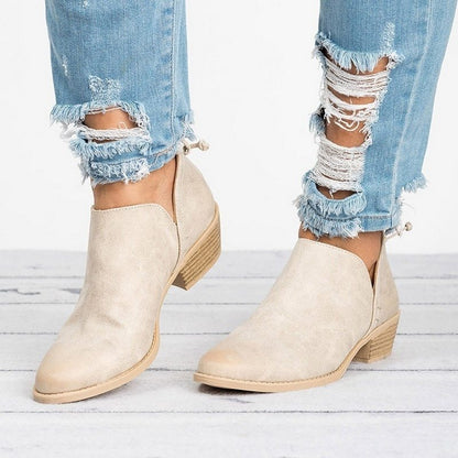 Autumn Women Shoes Retro High Heel Ankle Boots