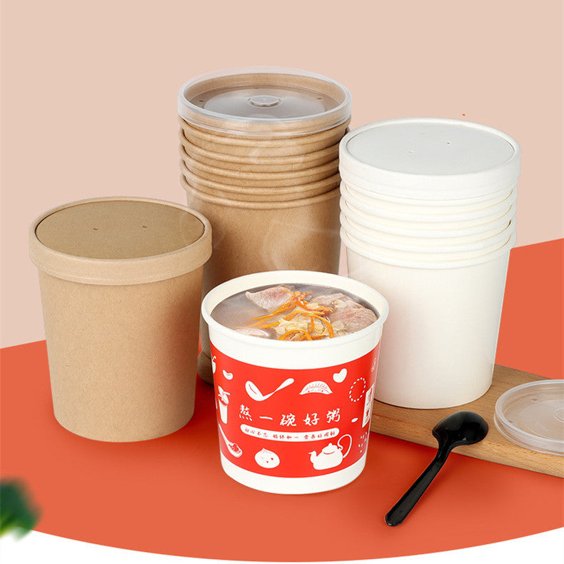 Disposable Kraft Paper Takeout Packaging Box