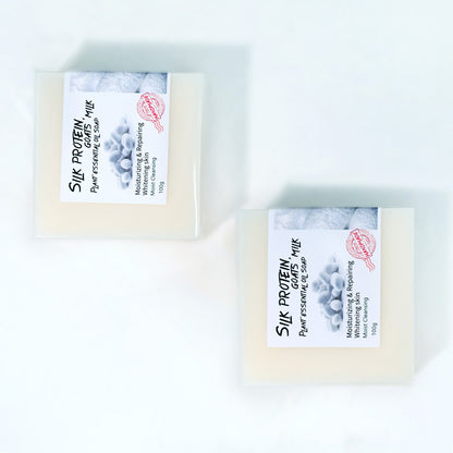 Natural Handmade Goat's Milk Silk Cleansing Soap Cleansing Bath