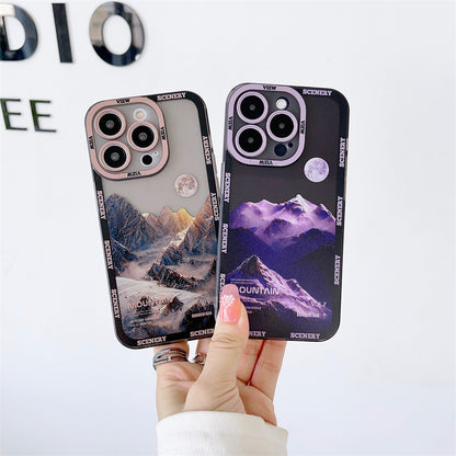 New Dark Purple  Phone Case Landscape Mountain Peak