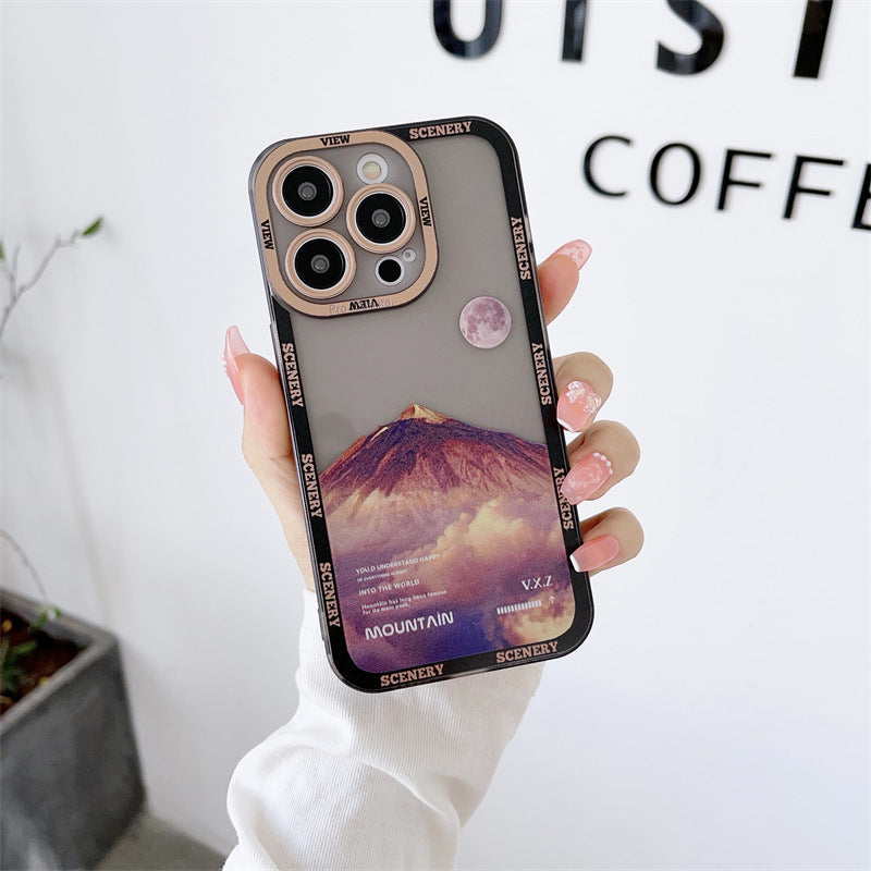 New Dark Purple  Phone Case Landscape Mountain Peak