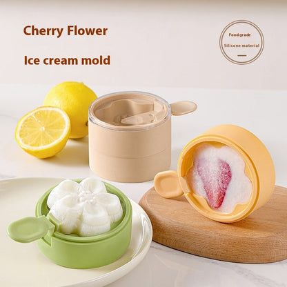 Creative Flower Ice Cream Household Silicone Ice Cube Mold