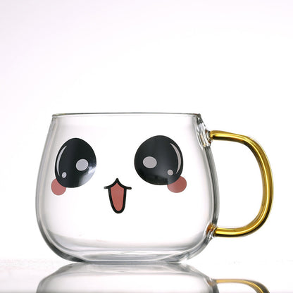 Cute Glass Expression Coffee Cup Mug