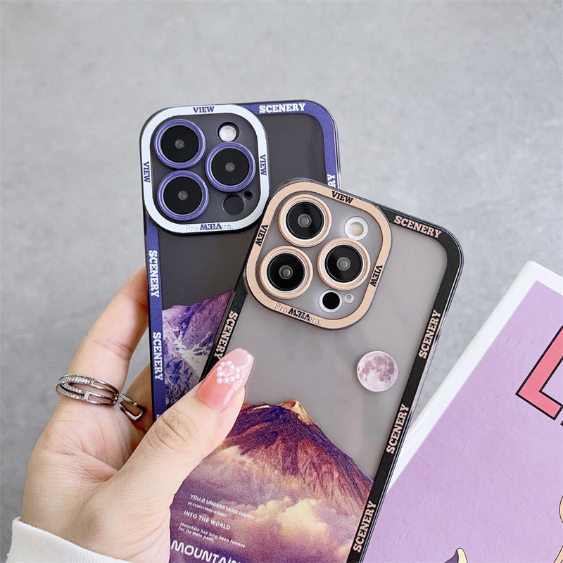 New Dark Purple  Phone Case Landscape Mountain Peak