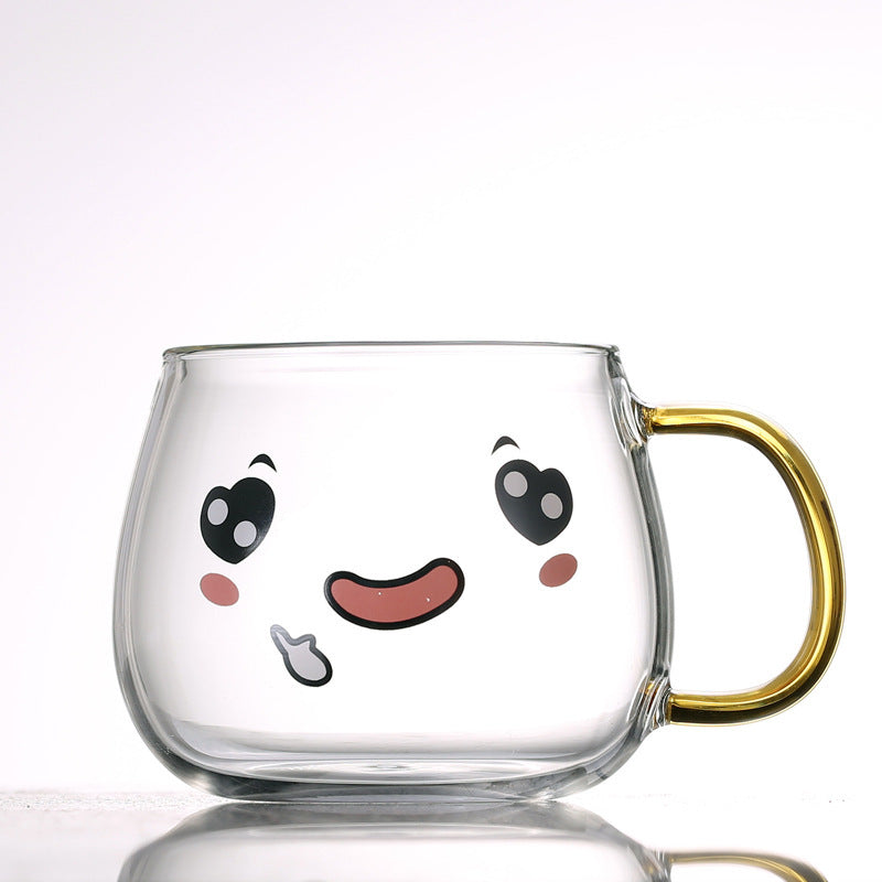 Cute Glass Expression Coffee Cup Mug