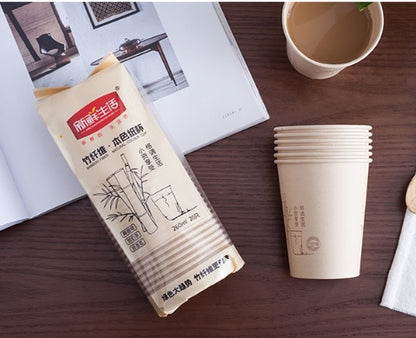 Environmentally friendly bamboo fiber natural paper cup