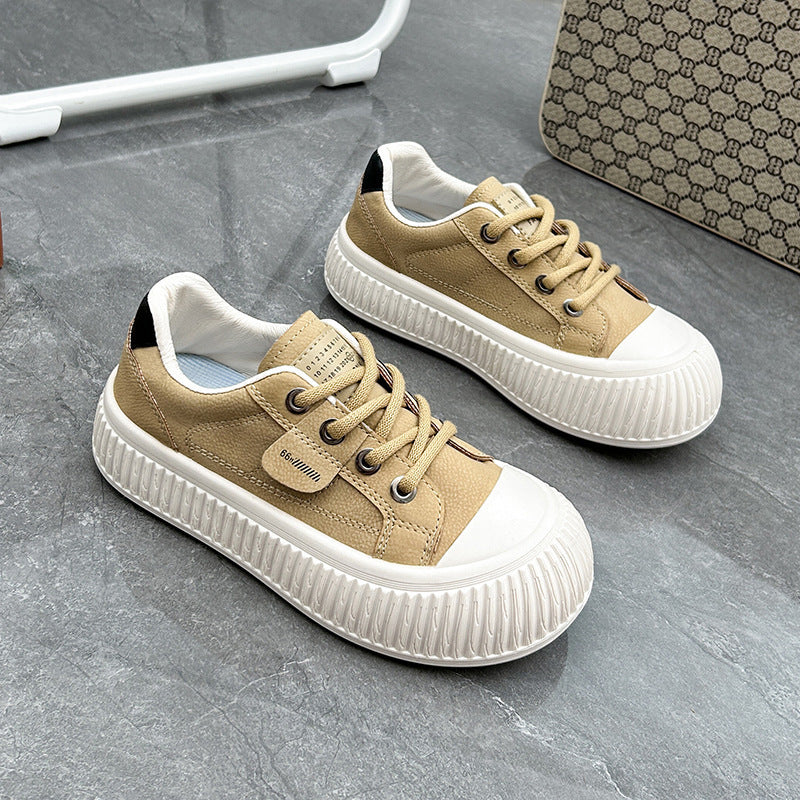 Autumn New Platform Height Increasing Breathable Casual Shoes Street Shot