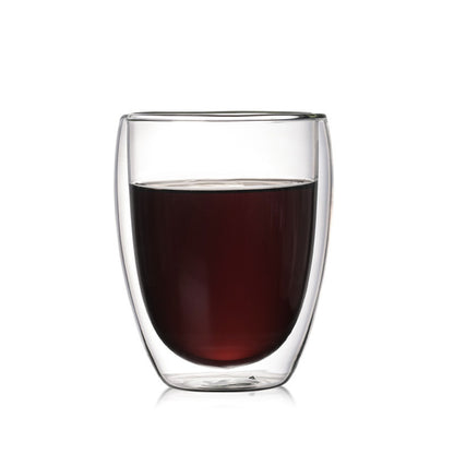 New 6Pcs Double  shot Glass double Wall Espresso