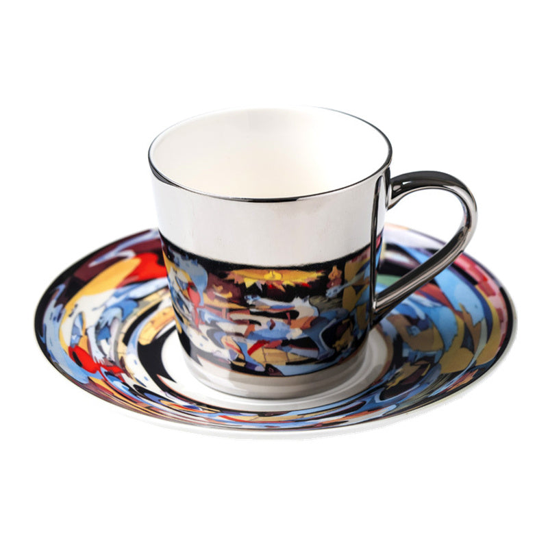 Retro Mug Reflection Ceramic Mirror Water Cup Afternoon Tea