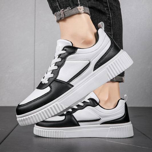 Autumn New Breathable White Shoes for Students Korean Style Trendy All-Match Platform Sports Casual