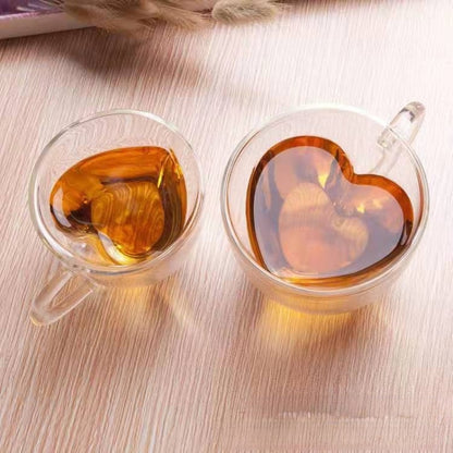 Heart-shaped Coffee Cup Heat-resistant Glass