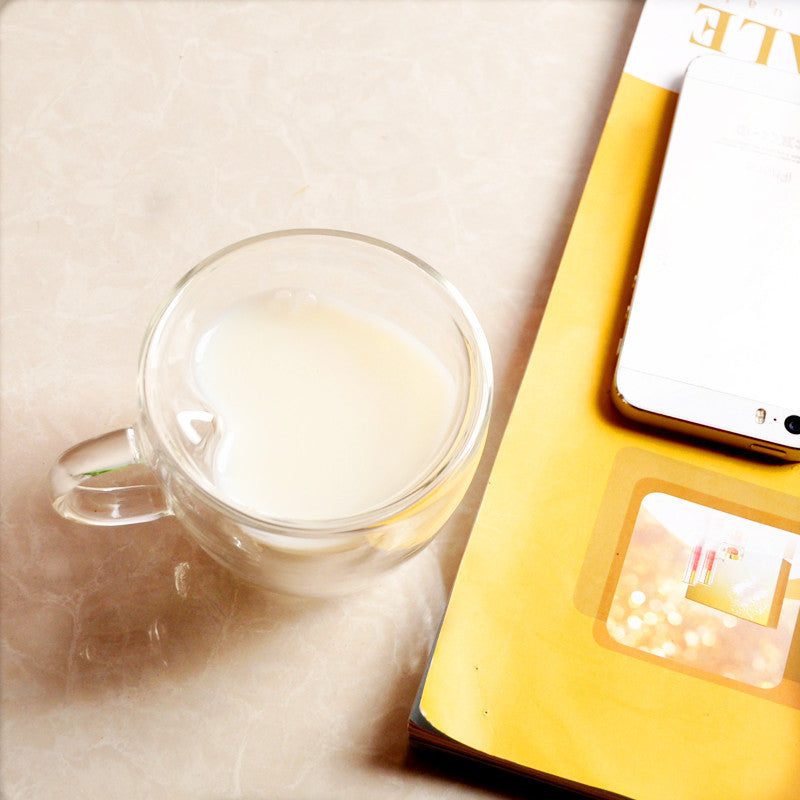 Heart-shaped Coffee Cup Heat-resistant Glass