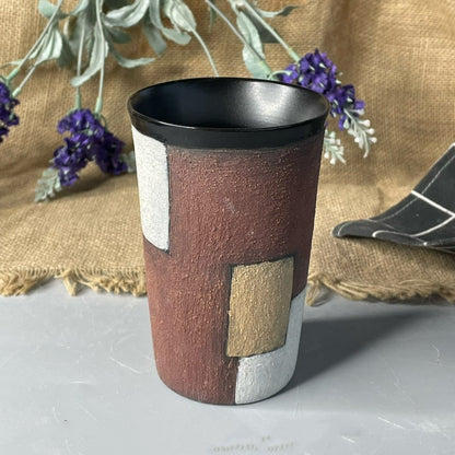 Coffee Mug Straight Cup Nostalgic Retro Japanese Style Handmade