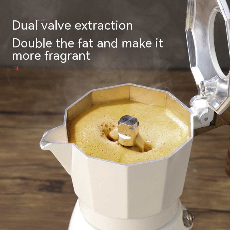 Double Valve Moka Pot Espresso Coffee Machine