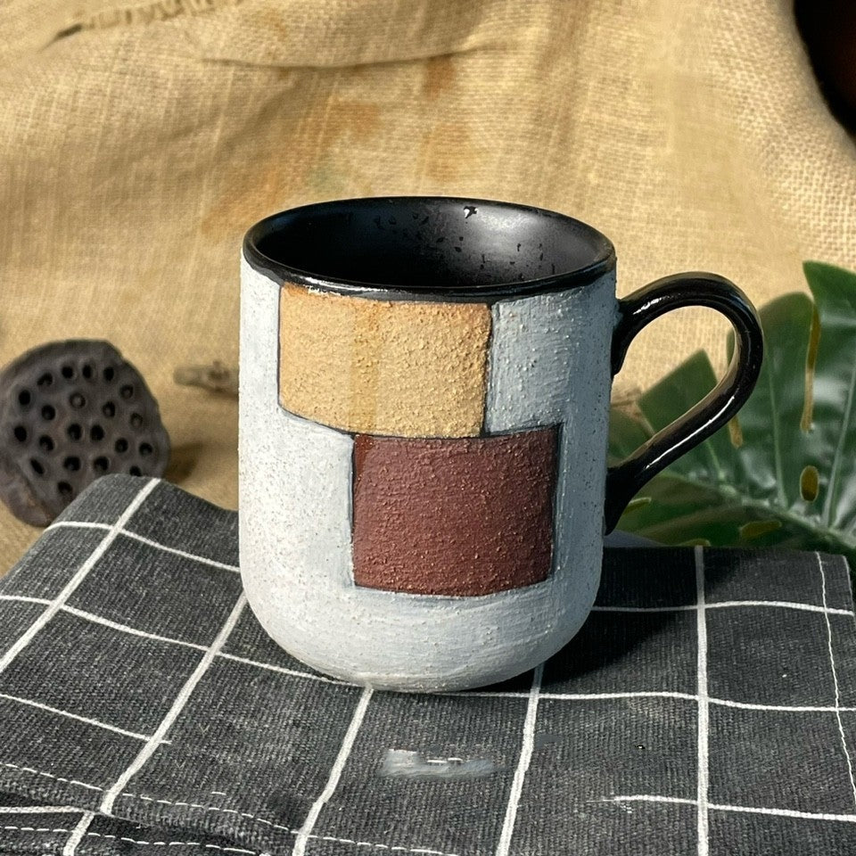 Coffee Mug Straight Cup Nostalgic Retro Japanese Style Handmade