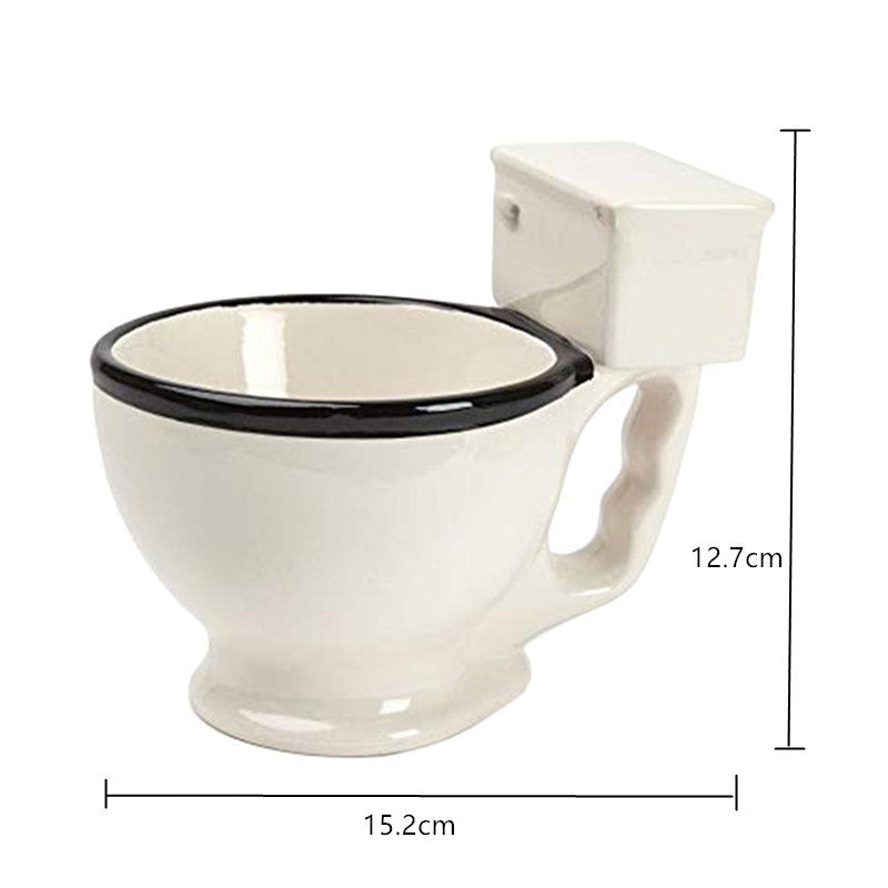 Creative Toilet Mug Ceramic Coffee Mugs with Handgrip Funny Gag Gift Tea Cup