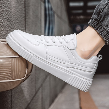 Autumn New Breathable White Shoes for Students Korean Style Trendy All-Match Platform Sports Casual