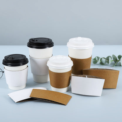 Disposable Kraft Corrugated Cup Sleeves Insulation