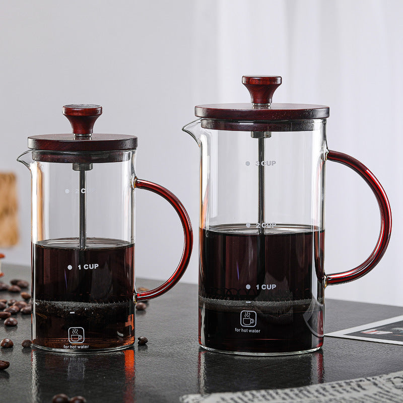 High Borosilicate Glass Method Press Pot Glass Coffee Filter