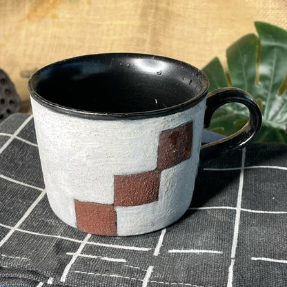 Coffee Mug Straight Cup Nostalgic Retro Japanese Style Handmade