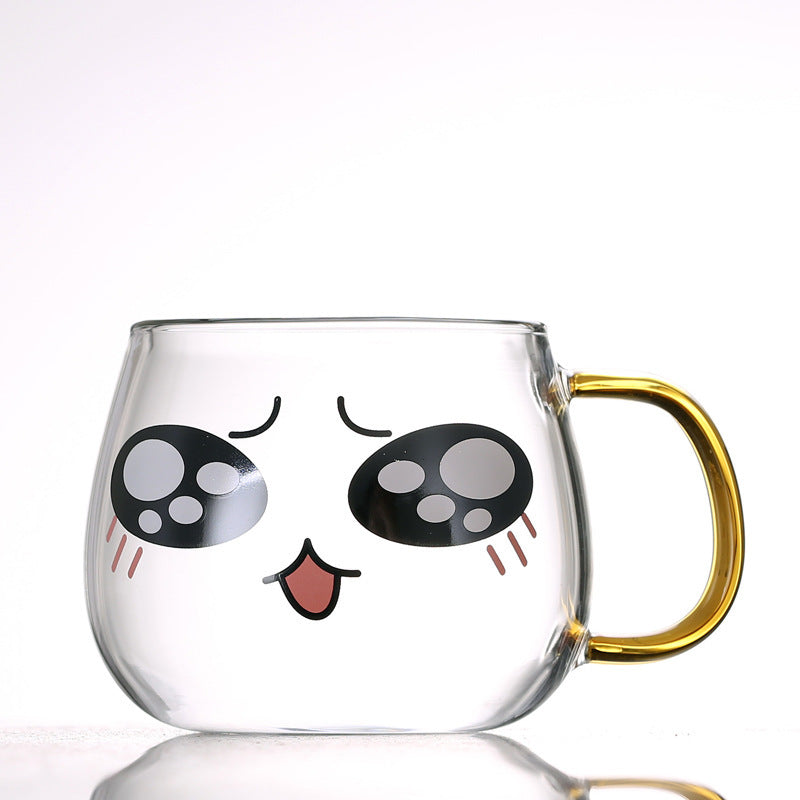 Cute Glass Expression Coffee Cup Mug