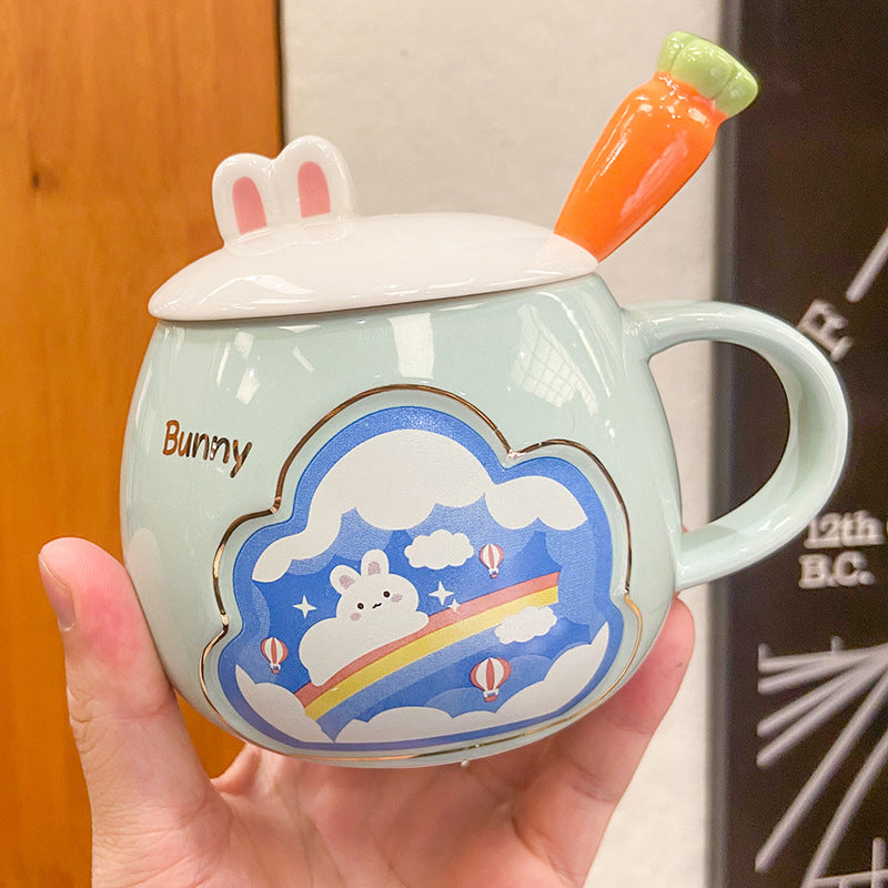 Korean Cartoon Creative Radish Rabbit Mugs