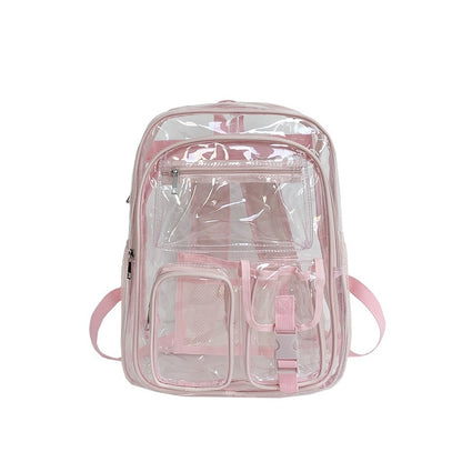 Transparent Backpack PVC Large Capacity Student Schoolbag