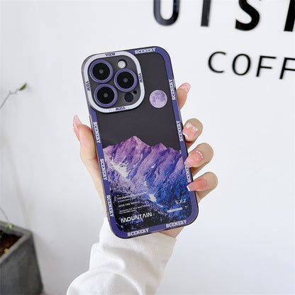 New Dark Purple  Phone Case Landscape Mountain Peak