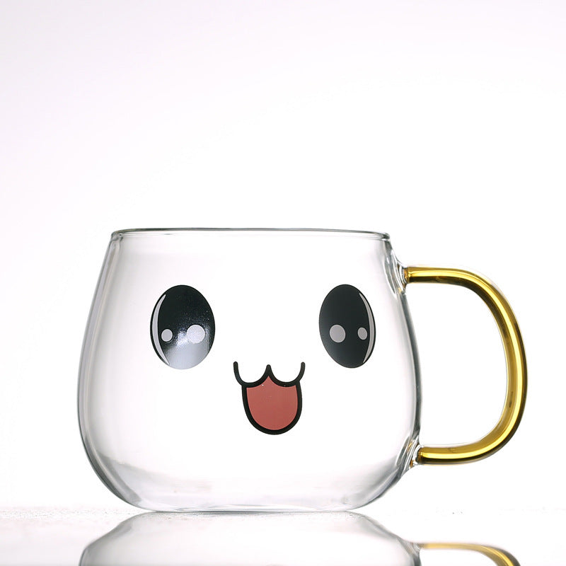 Cute Glass Expression Coffee Cup Mug